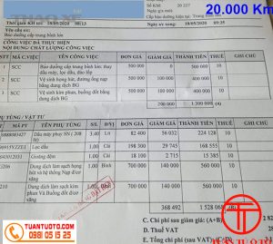 Bao Duong O To 20 000Km Het Bao Nhieu Tien 1