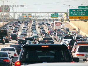 Miami traffic jam I 95 North rush hour