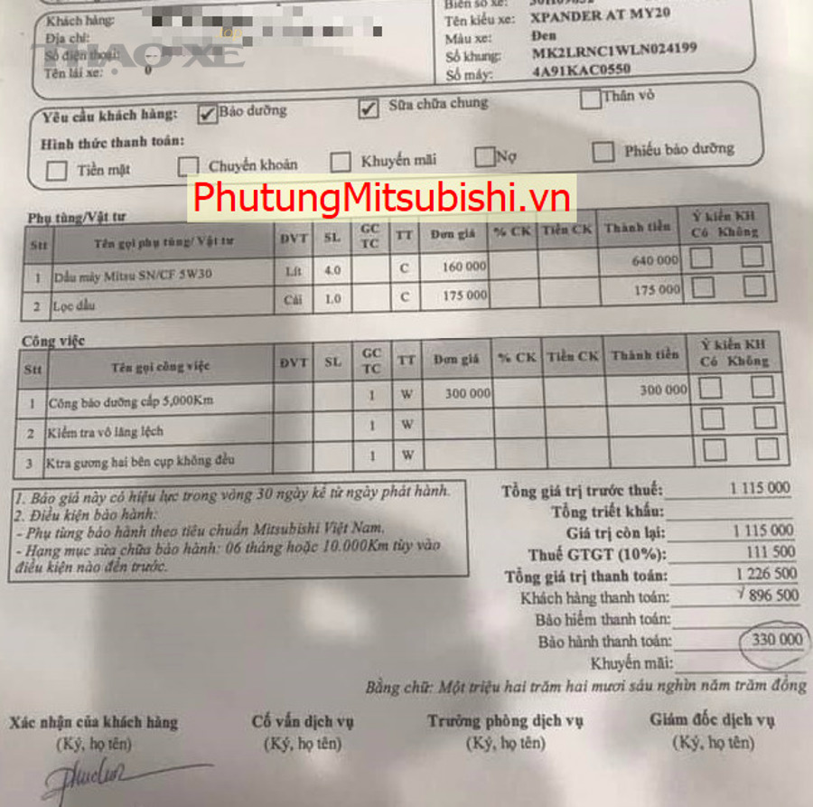 Phụ tùng ô tô và vật tư bảo dưỡng