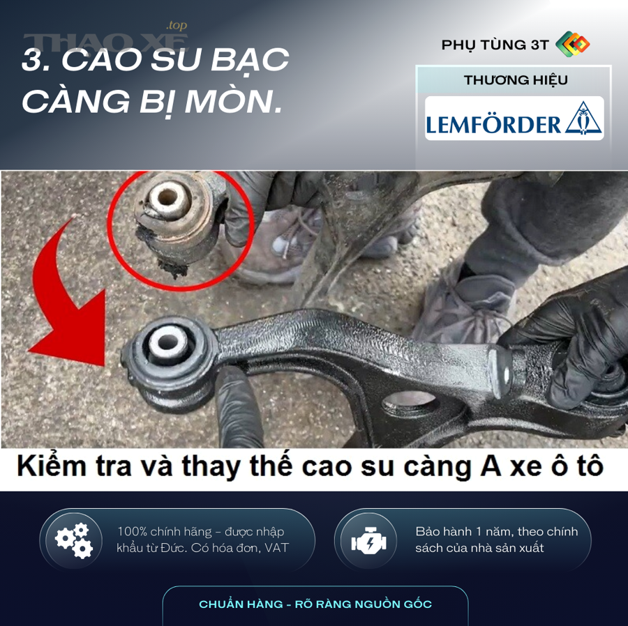 Nên thay cao su càng A, thay rotuyn hay thay cả càng A?