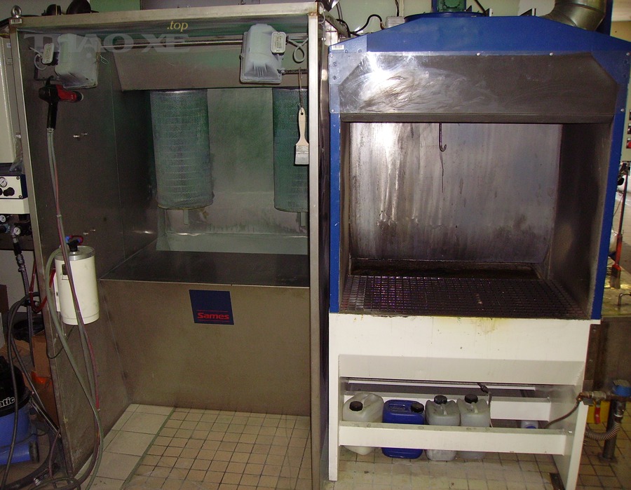 Cabin/phòng sơn dạng booth - minh họa môi trường sơn có hút lọc