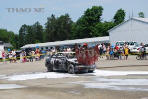 Staged car fire 1