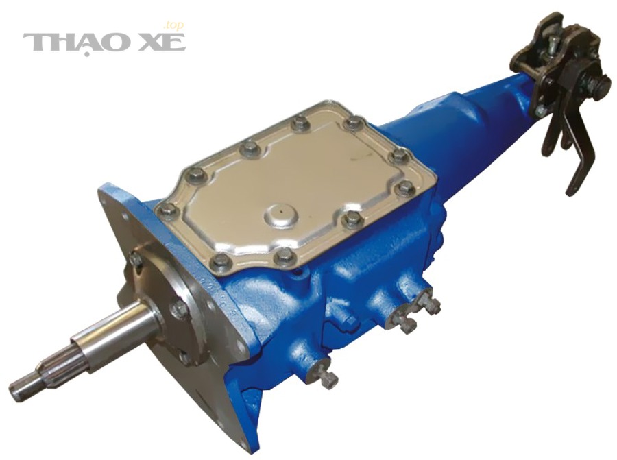 Hộp số sàn bên ngoài với các vị trí có thể liên quan đến rò rỉ dầu như mặt ghép và phớt