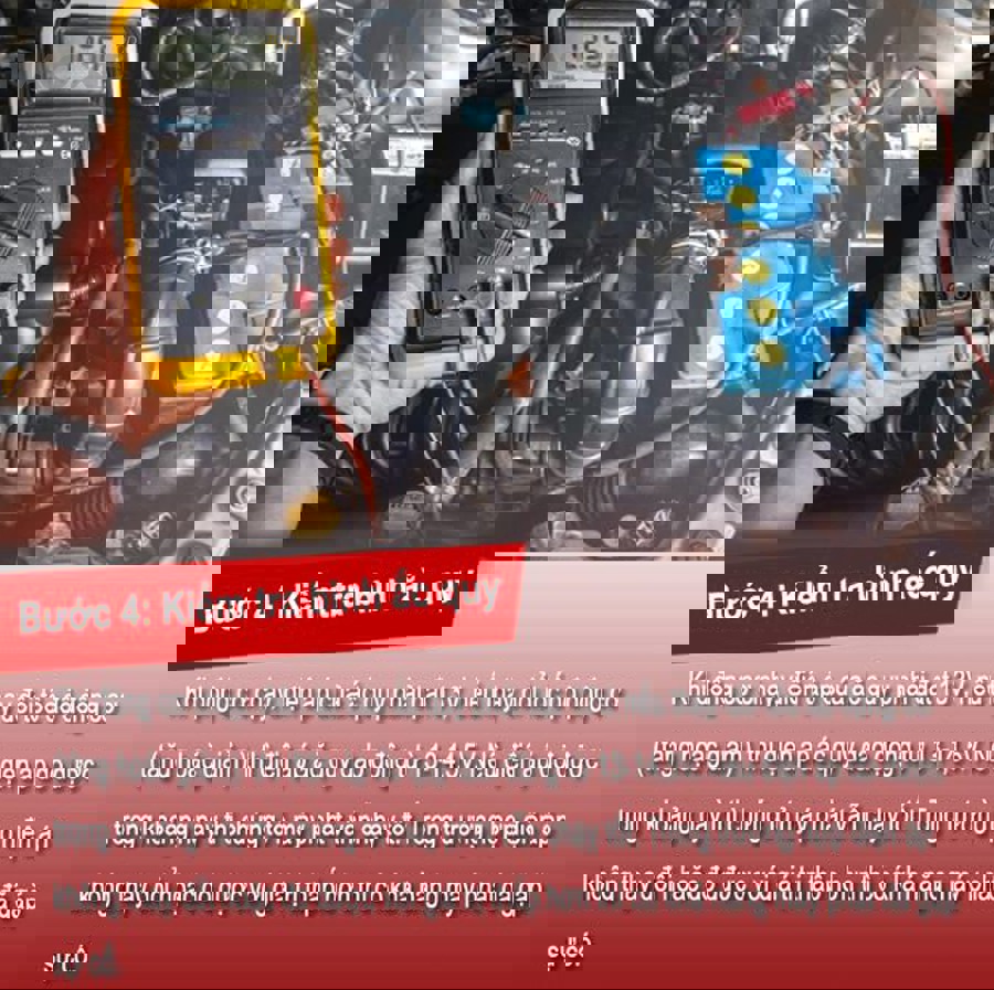 Kỹ thuật viên kiểm tra hệ thống điện ô tô bằng đồng hồ đo