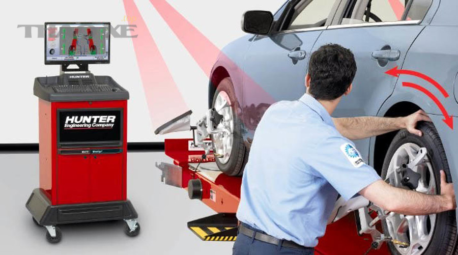 Lốp ô tô mòn không đều do sai góc đặt bánh xe