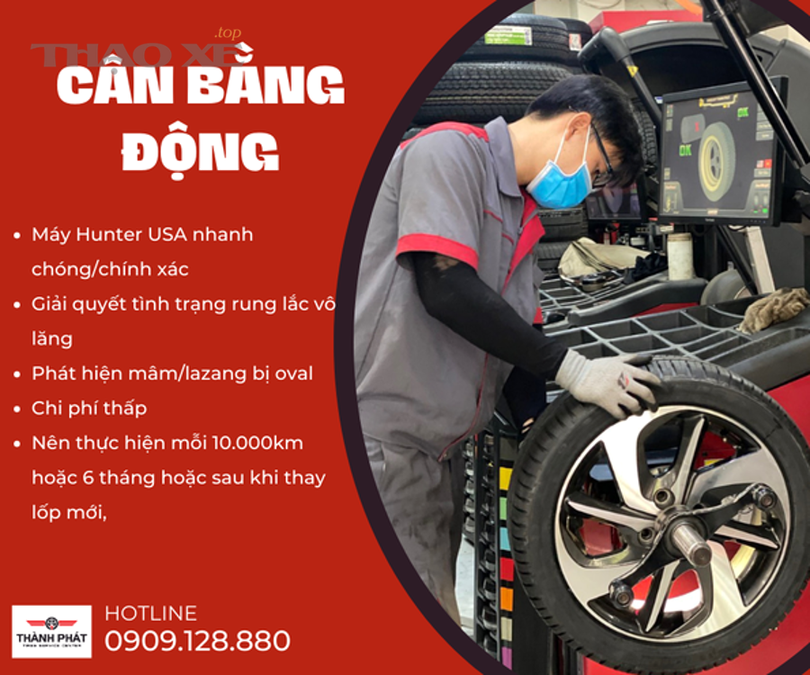 Kiểm tra lốp ô tô và độ mòn bề mặt lốp trước khi vào gara