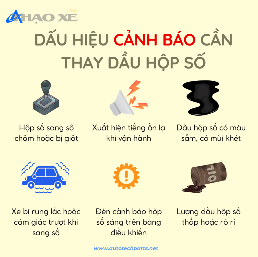 dau hieu canh bao can thay dau hop so 1
