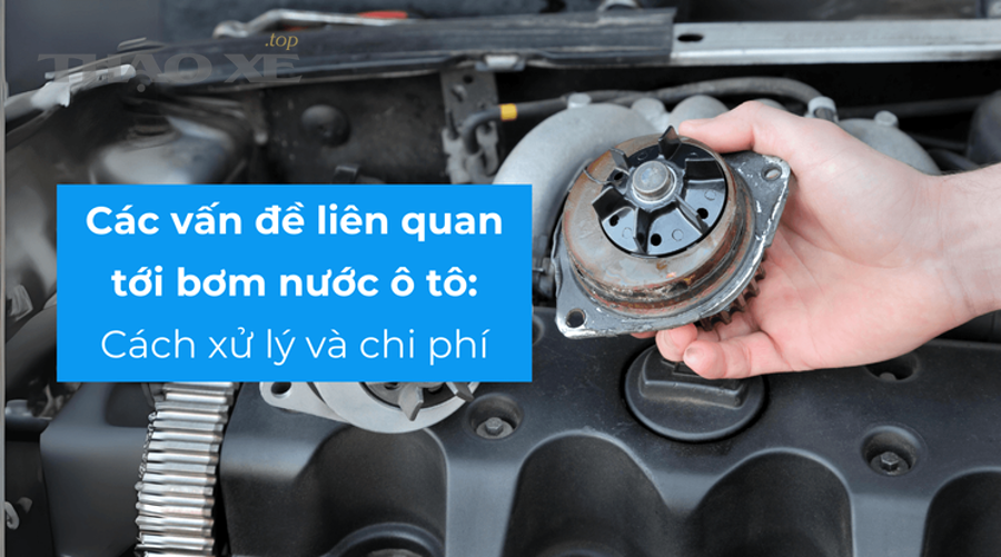 Kỹ thuật viên đo kiểm cụm puli và dây curoa sau khi thay bơm nước