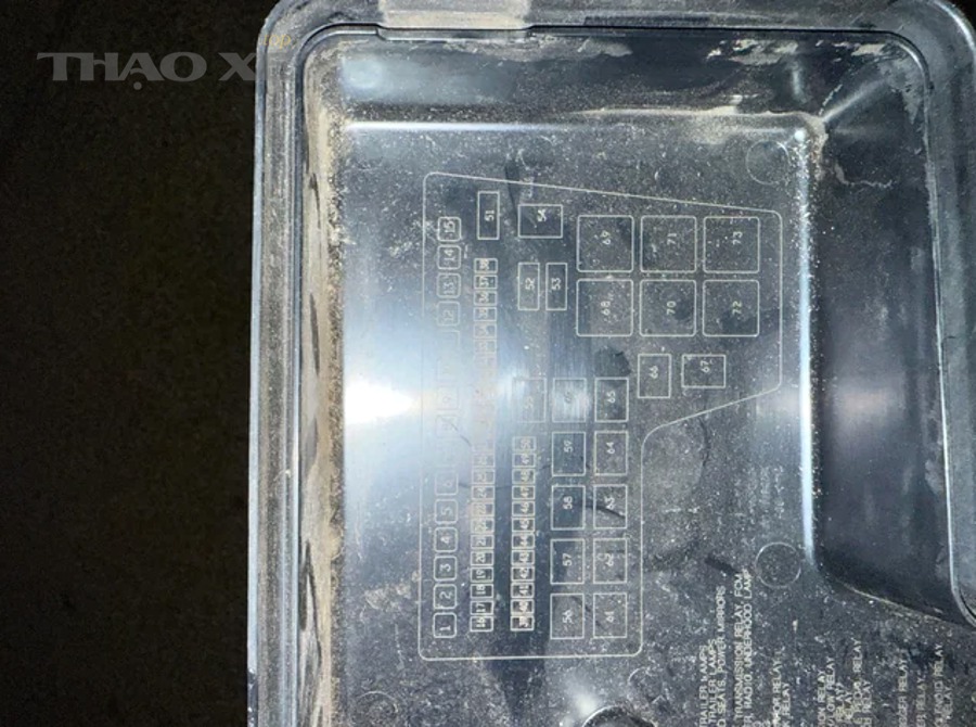 Cầu chì và relay ô tô trong hộp điện khoang máy
