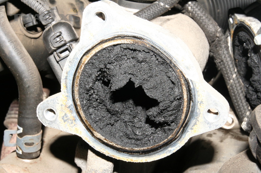 Muội than bám nghẹt van EGR và cổ hút (intake manifold)