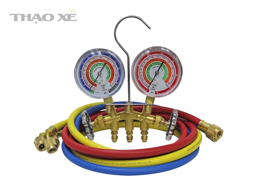 Bộ đồng hồ manifold gauge dùng để đo áp suất và nạp môi chất lạnh cho điều hòa
