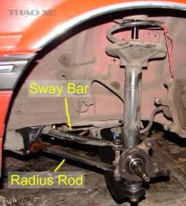 Radius rod sway bar