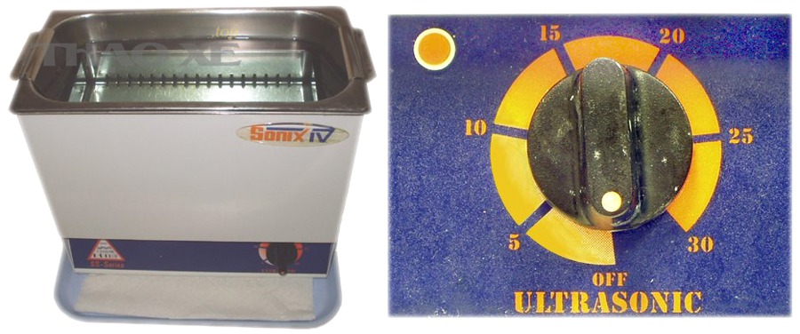 Máy vệ sinh siêu âm (ultrasonic cleaner) minh họa