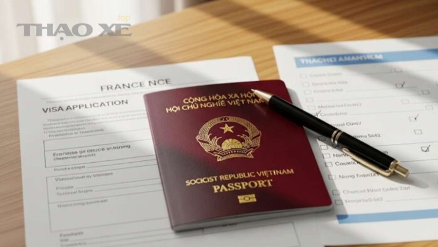 Xe ô tô chuẩn bị đi đăng kiểm tại trung tâm kiểm định
