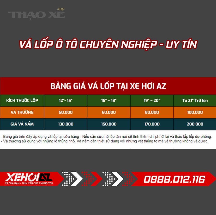 Lốp xe bị thủng do dính đinh cần xác định vị trí thủng trước khi vá