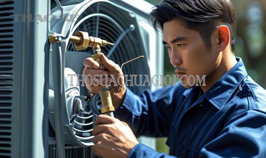 Cận cảnh dàn lá tản nhiệt (condenser coil/fin) - minh họa
