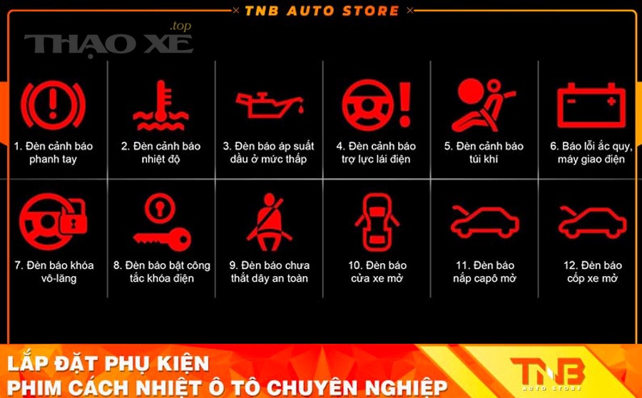 Taplo ô tô hiển thị cảnh báo nhiệt độ động cơ khi xe nóng máy