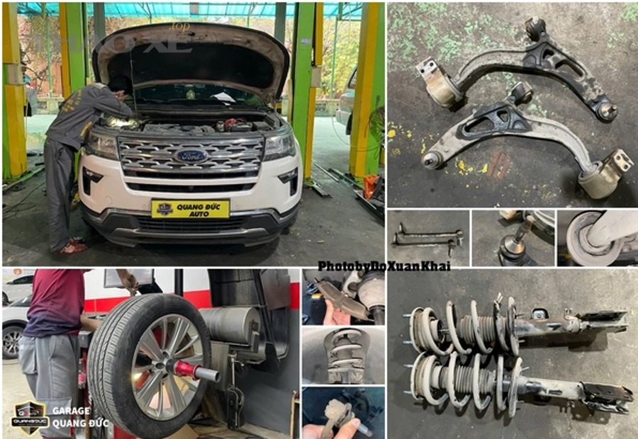 ford explorer thay cao su cang a rotuyn can bang giam xoc ma phanhquangduc khaip