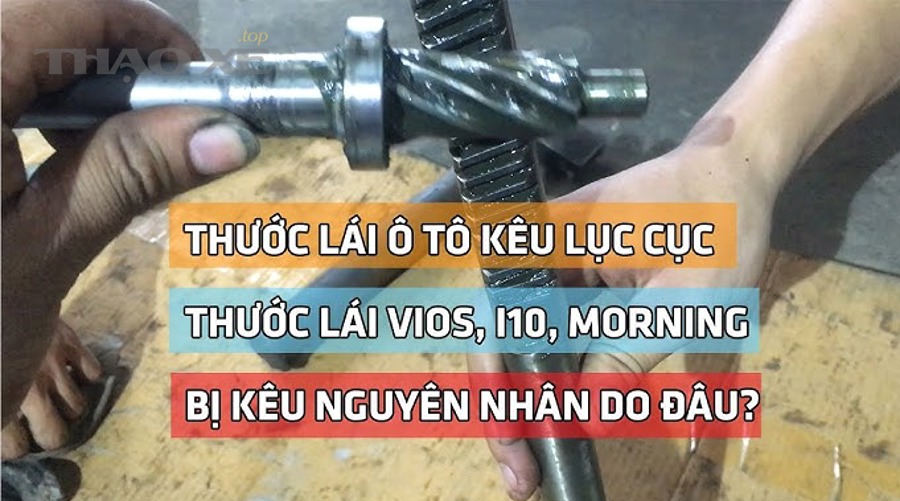 Sơ đồ cơ bản cơ cấu lái thanh răng bánh răng (rack and pinion)