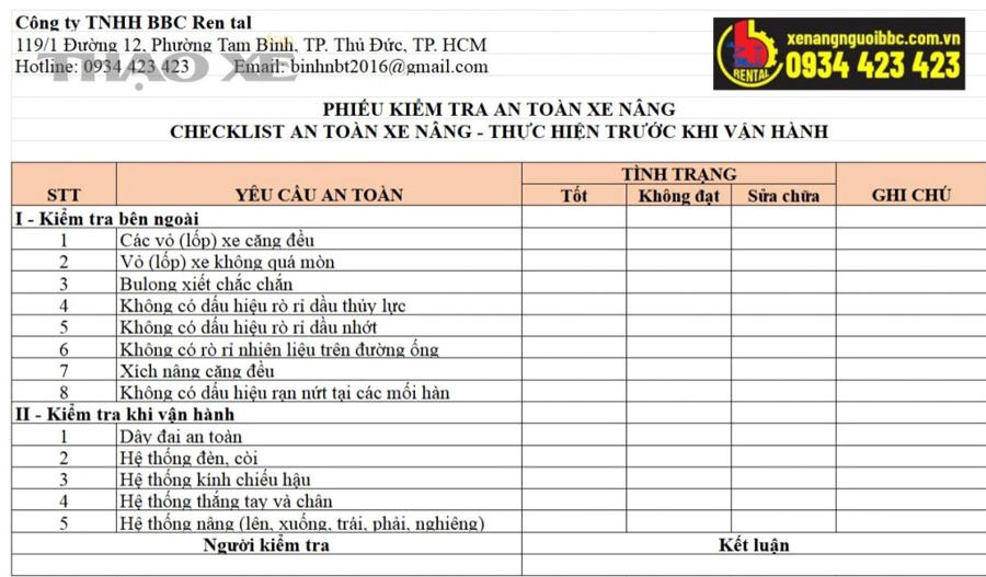 Checklist chuẩn bị trước đăng kiểm ô tô trên bàn làm việc