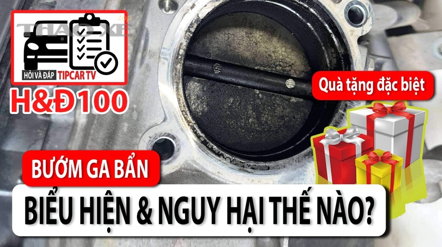 Minh họa vệ sinh bướm ga bằng khăn và dung dịch chuyên dụng